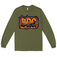 Army Green boo Long Sleeve Tee - JahusDesignShop