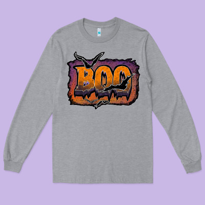 Boo Long Sleeve Tee Designed By Jahusdesignshop