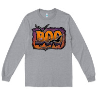 Heather Grey boo Long Sleeve Tee - JahusDesignShop