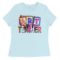 Baby Blue art teacher Ladies Tee - AdoDesignShop