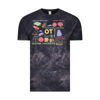 Cloud Black biliteral coordintiom Vintage Tee - MaliasSmallBusiness
