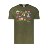 Vintage Olive biliteral coordintiom Vintage Tee - MaliasSmallBusiness