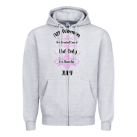 Heather Grey all women are created equal but only the smartest are born in july bla Zipper Hoodie - Bettercallsaul