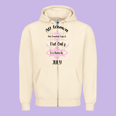 All Women Are Created Equal But Only The Smartest Are Born In July Bla Zipper Hoodie Designed By Bettercallsaul