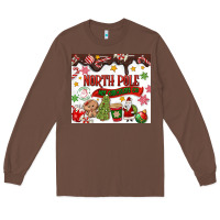 Chestnut North Pole Hot Chocolate christmas Long Sleeve Tee - MaliasSmallBusiness