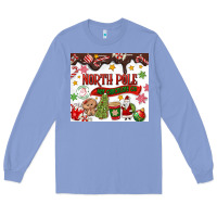 Colony Blue North Pole Hot Chocolate christmas Long Sleeve Tee - MaliasSmallBusiness