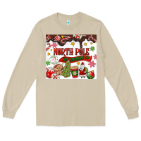 Mushroom North Pole Hot Chocolate christmas Long Sleeve Tee - MaliasSmallBusiness