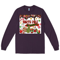 Plum North Pole Hot Chocolate christmas Long Sleeve Tee - MaliasSmallBusiness