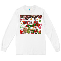 White North Pole Hot Chocolate christmas Long Sleeve Tee - MaliasSmallBusiness