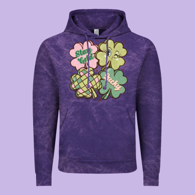 St Patricks Day Clover Vintage Hoodie Designed By Maliassmallbusiness