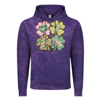 Cloud Purple st patricks day clover Vintage Hoodie - MaliasSmallBusiness