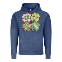 Vintage Denim st patricks day clover Vintage Hoodie - MaliasSmallBusiness