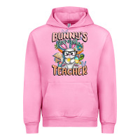 Fuchsia Pink Bunny's Favorite Teacher Easter Day Urban Hoodie - FaDigitalArtStudio
