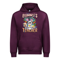 Mauve Wine Bunny's Favorite Teacher Easter Day Urban Hoodie - FaDigitalArtStudio