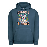 Pigment Midnight Navy Bunny's Favorite Teacher Easter Day Urban Hoodie - FaDigitalArtStudio
