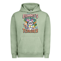 Pigment Oil Green Bunny's Favorite Teacher Easter Day Urban Hoodie - FaDigitalArtStudio