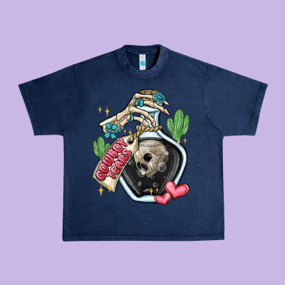 Cowboy Tears Urban Heavy Tee Designed By Maliassmallbusiness