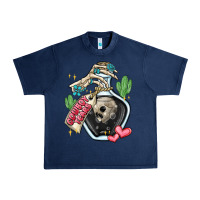 Navy cowboy tears Urban Heavy Tee - MaliasSmallBusiness