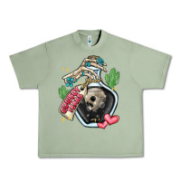 Oil Green cowboy tears Urban Heavy Tee - MaliasSmallBusiness