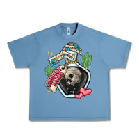 Pebble Blue cowboy tears Urban Heavy Tee - MaliasSmallBusiness