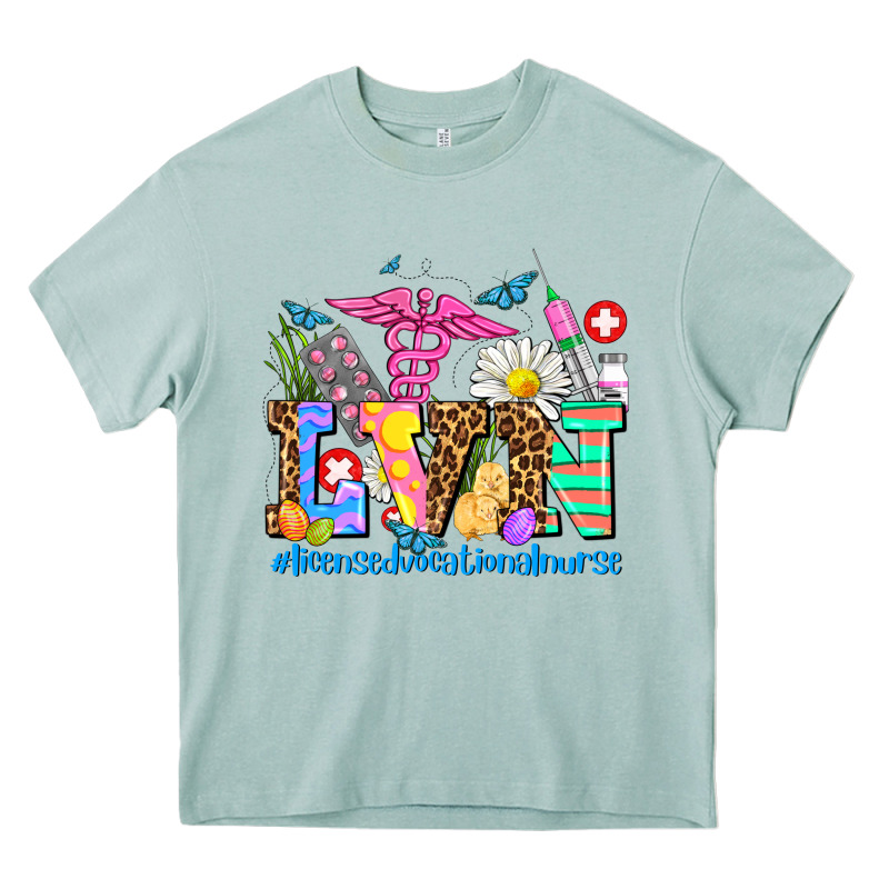 Easter Lvn Licensed Vocational Nurse Heavy Core Tee by AdoDesignShop | Teevron