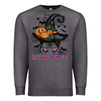 Charcoal Heather witchy mama messy bun Premium Sweatshirt - CowGirlArtShop