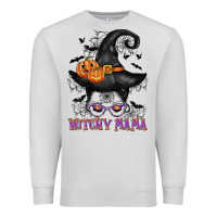 Dove Grey witchy mama messy bun Premium Sweatshirt - CowGirlArtShop