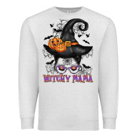 Oatmeal Heather witchy mama messy bun Premium Sweatshirt - CowGirlArtShop