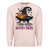 Pale Pink witchy mama messy bun Premium Sweatshirt - CowGirlArtShop