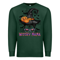 Sports Green witchy mama messy bun Premium Sweatshirt - CowGirlArtShop