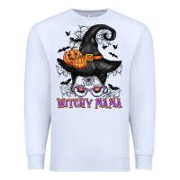 White witchy mama messy bun Premium Sweatshirt - CowGirlArtShop