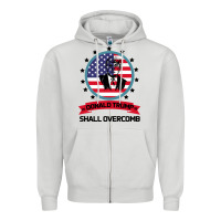 Dove Grey DONALD TRUMP 2016 WE SHALL OVERCOMB Zipper Hoodie - Bettercallsaul