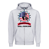 Heather Grey DONALD TRUMP 2016 WE SHALL OVERCOMB Zipper Hoodie - Bettercallsaul