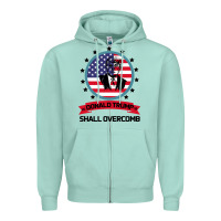Seafoam DONALD TRUMP 2016 WE SHALL OVERCOMB Zipper Hoodie - Bettercallsaul
