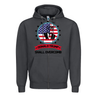 Smoke DONALD TRUMP 2016 WE SHALL OVERCOMB Zipper Hoodie - Bettercallsaul