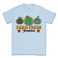 Dusty Blue Orange glitter pumpkin Classic Tee - NancyCooperArtShop