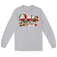 Moon Dust Christmas Wine Glasses Long Sleeve Tee - MaliasSmallBusiness