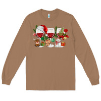Toasted Coconut Christmas Wine Glasses Long Sleeve Tee - MaliasSmallBusiness