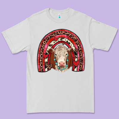 Valentines Hereford Rainbow Premium Tee Designed By Jahusdesignshop