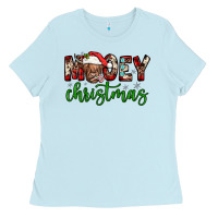 Baby Blue mooey christmas Ladies Tee - JahusDesignShop