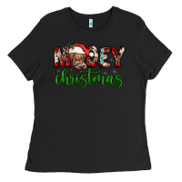 Black mooey christmas Ladies Tee - JahusDesignShop