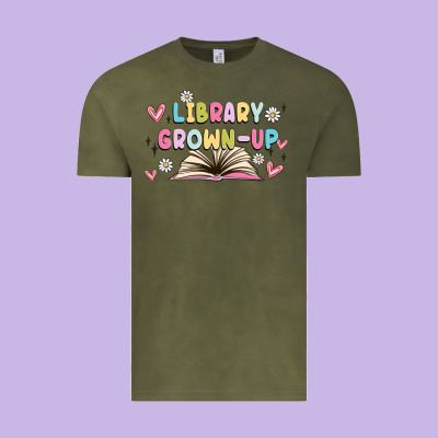Library Grown Up Vintage Tee Designed By Maliassmallbusiness