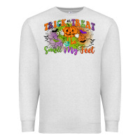 Oatmeal Heather trick or treat smell my feet Premium Sweatshirt - CowGirlArtShop