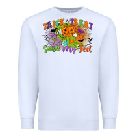White trick or treat smell my feet Premium Sweatshirt - CowGirlArtShop