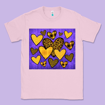 Team Spirit Color Purple And Gold Classic Tee Designed By Jahusdesignshop
