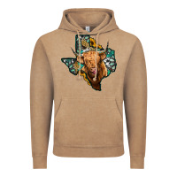 Vintage Coffee texas map highland cow Vintage Hoodie - Jasminsmagicworld