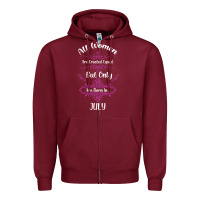 Burgundy all women are created equal but only the smartest are born in july bla Zipper Hoodie - Bettercallsaul