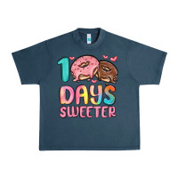 Midnight Navy 100 days sweeter Urban Heavy Tee - MaliasSmallBusiness