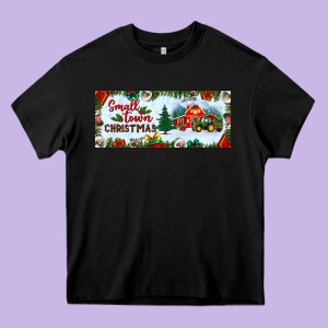 Small Town Christmas Heavy Core Tee Designed By Bundleandbundleshop