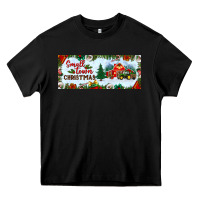 Black small town christmas Heavy Core Tee - BundleAndBundleShop